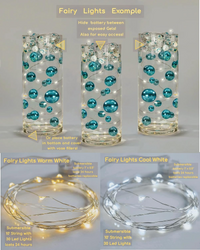 Perlas de oro rosa claro "flotantes" - Decoraciones de jarrón sin agujeros Jumbo/varios tamaños