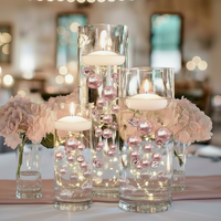 120 "Floating" Blush Pink & White Pearls mit funkelnden Edelsteinakzenten - No Hole Jumbo & Assorted Sizes Vase Decorations and Table Scatters