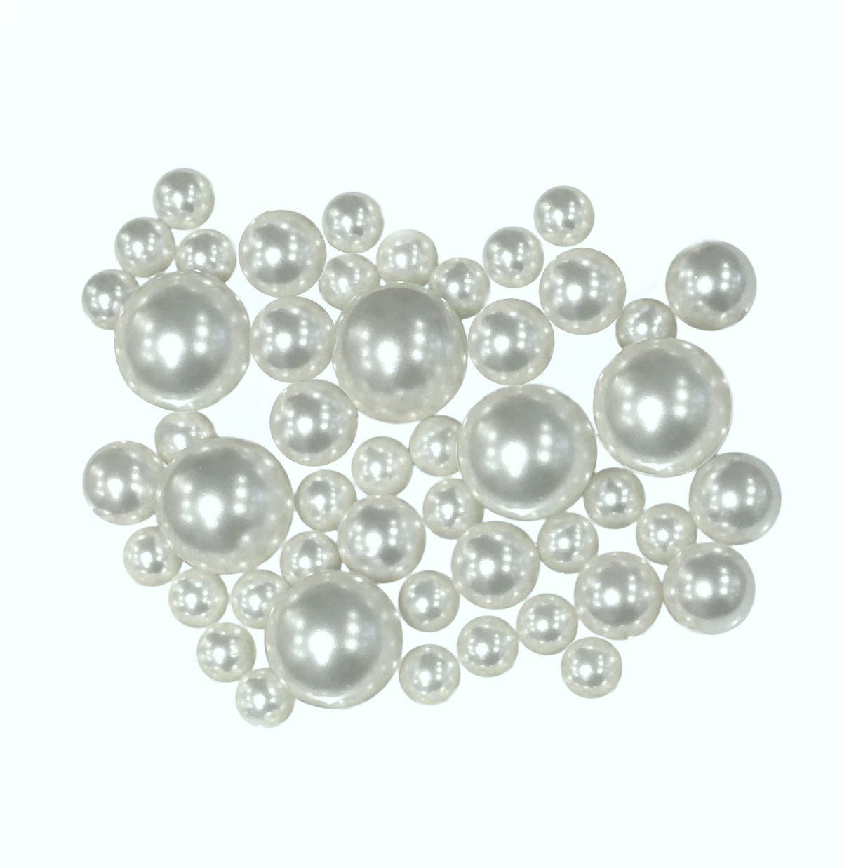 Perlas blancas "flotantes" sin agujeros - Decoración de jarrón de tamaños gigantes/variados