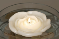 3.75" Flower Floating Candles. Set of 3-Unscented