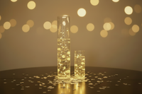 120 perles blanches "flottantes" et accents de pierres précieuses scintillantes - Décorations de vase sans trou/tailles assorties et dispersion de table