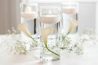 "عائمة" قصاصات ذهبية معدنية مع خيار أضواء الجنية - زخارف زهرية وتناثر مائدة