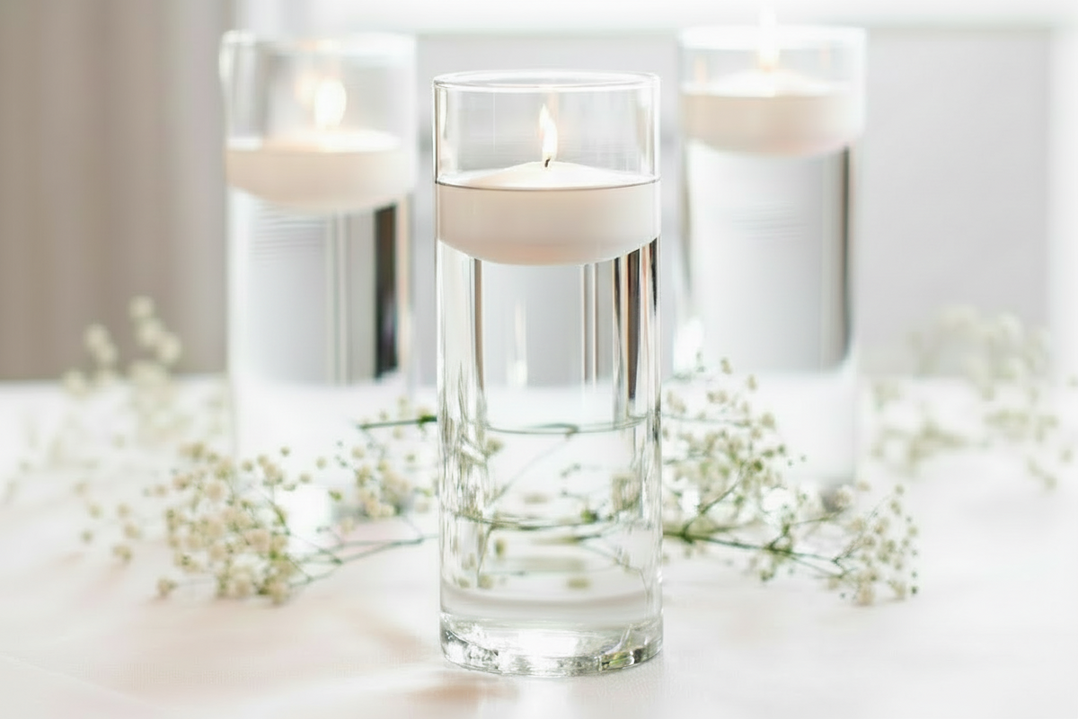 "عائمة" قصاصات ذهبية معدنية مع خيار أضواء الجنية - زخارف زهرية وتناثر مائدة