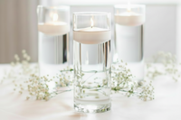 "عائمة" قصاصات ذهبية معدنية مع خيار أضواء الجنية - زخارف زهرية وتناثر مائدة