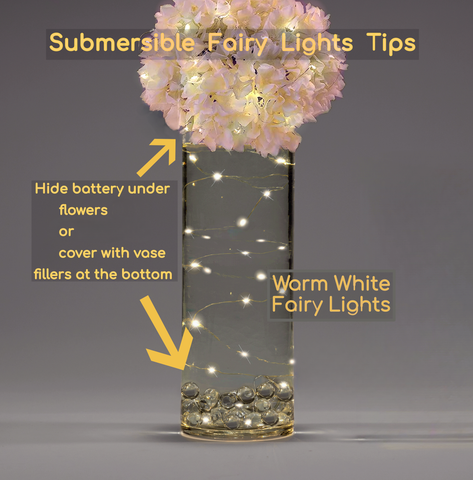 30 Led Fairy Lights Each String - 3 Strings Garland-Choice of Cool White or Warm White Glow-Fully Submersible/Waterproof