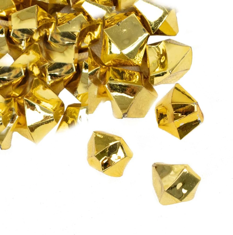 120 perles dorées et blanches "flottantes" avec des accents de pierres précieuses assorties - Pas de trou Jumbo/Tailles assorties Décorations de vase et dispersions de table