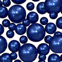 Floating Royal Blue (Navy) Pearls-Shiny-Jumbo Sizes-Fills 1 Gallon of Floating Pearls & Transparent Gels for Your Vases-With Transparent Gels Floating Kit-Option: 3 Submersible Fairy Lights Strings