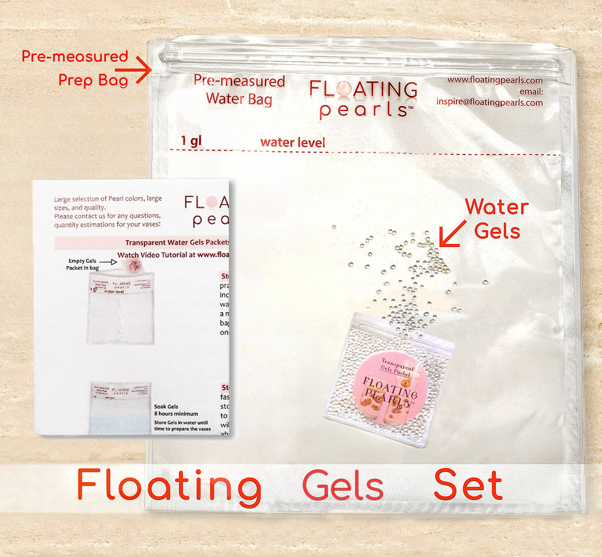 50 Blue Floating Stars-Sparkling Large Size-Fills 1 Gallon for Your Vases-Including Transparent Floating Gels Kit-Option: 3 Submersible Fairy Lights