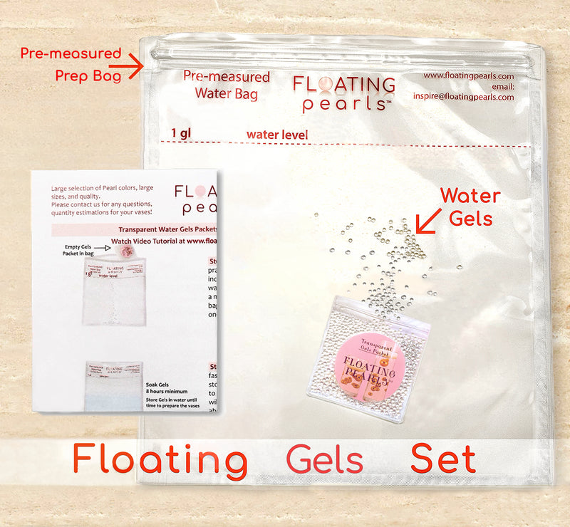 50 Blue Floating Stars-Sparkling Large Size-Fills 1 Gallon for Your Vases-Including Transparent Floating Gels Kit-Option: 3 Submersible Fairy Lights
