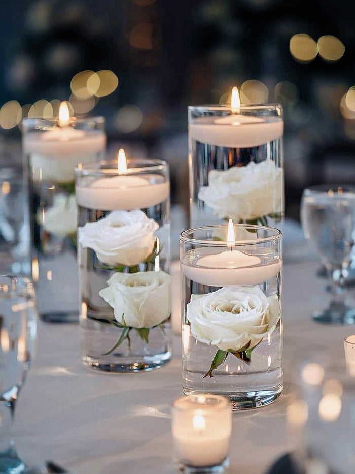 7 شجيرة زهور الربيع العائمة - أبيض / أوف وايت - ديكور مزهرية