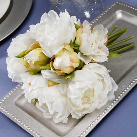 Peony Bouquet - White, Off White