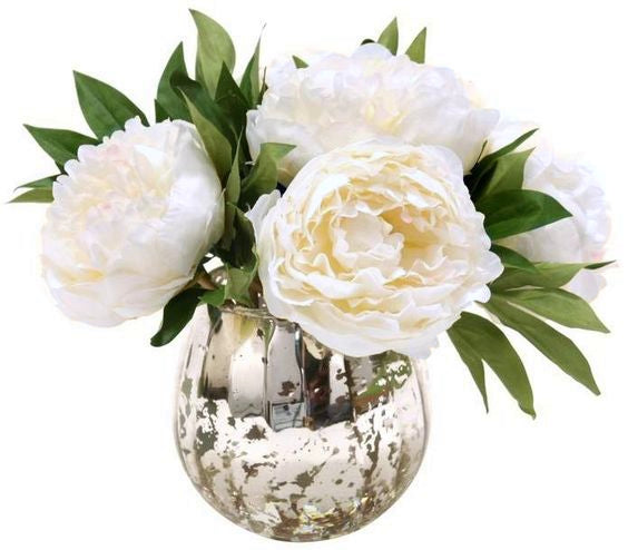 7 شجيرة زهور الربيع العائمة - أبيض / أوف وايت - ديكور مزهرية