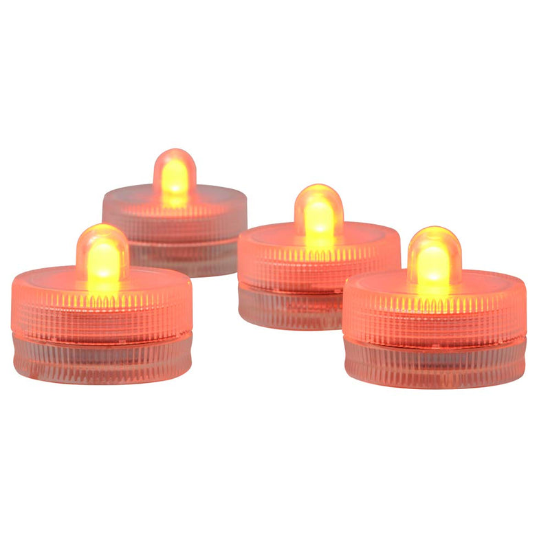 مصابيح الشاي LED الغاطسة باللون البرتقالي - مقاومة للماء
