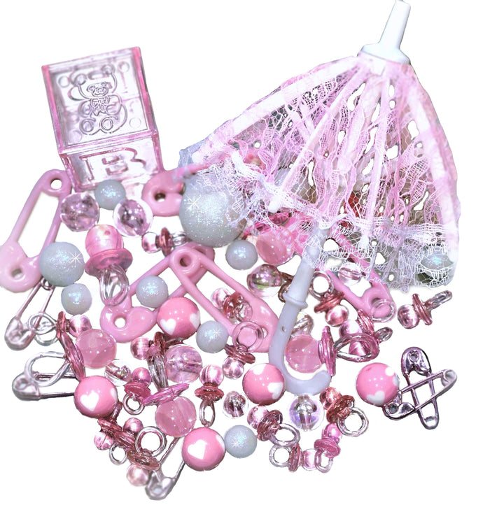100 "Floating" Pink Baby Shower - Jumbo/Tamaños variados Rellenos de jarrones para decorar centros de mesa
