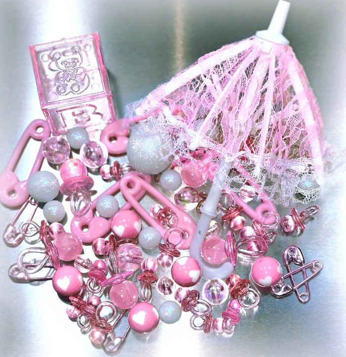 100 "Floating" Pink Baby Shower - Jumbo/Tamaños variados Rellenos de jarrones para decorar centros de mesa