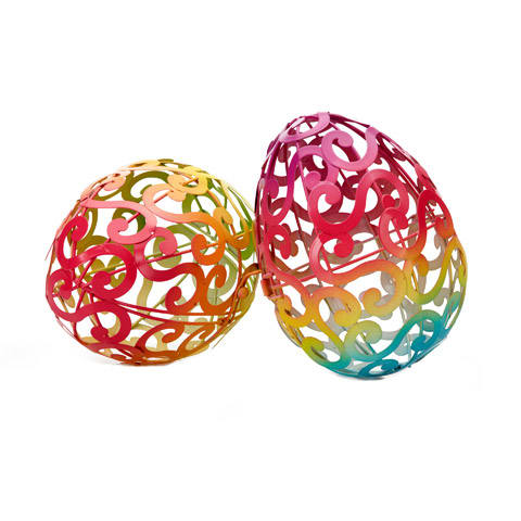 *Clearance* Rainbow Scroll Egg - X Jumbo - For Easter Decorations