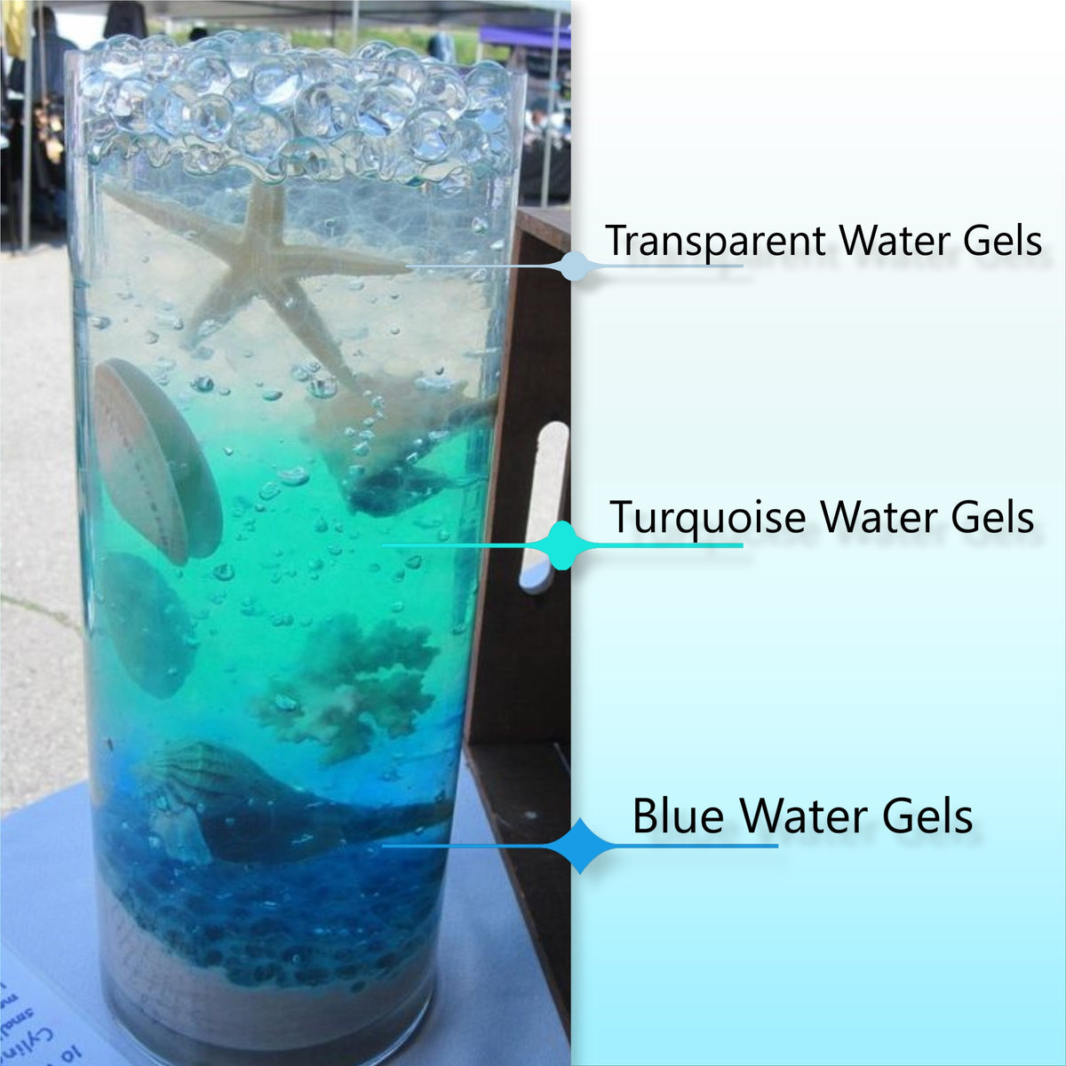 Translucent Color Water Gels Premeasured Kit-2 Pkts-Fills 1 GL of Gels For Your Vase Decorations-No Guessing-Best Results