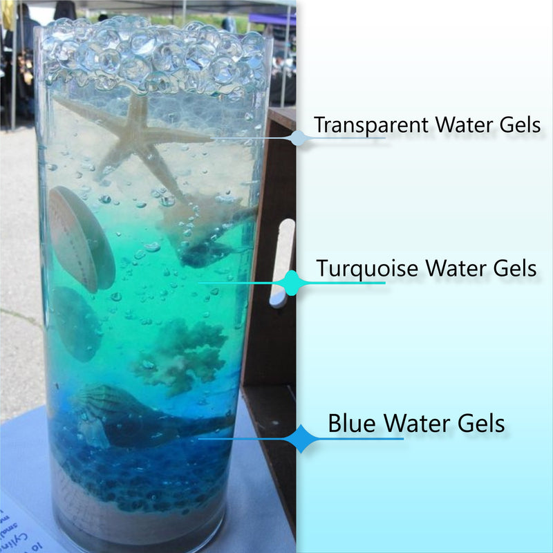 Translucent Color Water Gels Premeasured Kit-2 Pkts-Fills 1 GL of Gels For Your Vase Decorations-No Guessing-Best Results