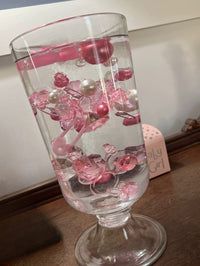 Floating Pink Baby Shower Centerpiece Vase Decorations - Fills 1 GL - Including  Must Have Transparent Gels kit for the Floating Effect!