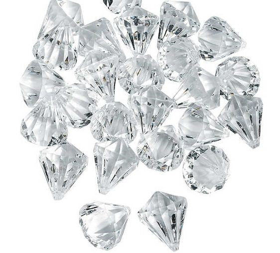 * Liquidation * Grandes pierres précieuses en cristal – 2,5 cm – Sac de 0,5 kg – Décorations de vase et dispersion de table.