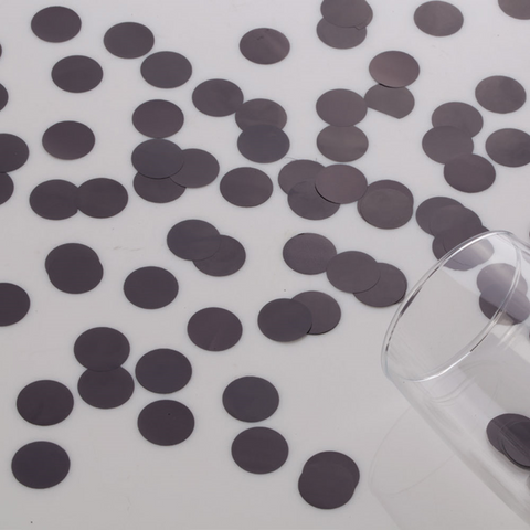 Floating Metallic Black Confetti-2000pc-Fills 1 Gallon for Your Vases-Option of 3 Submersible Fairy Lights