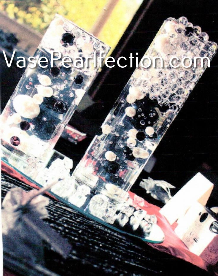 Floating Black Pearls - Shiny - 1 Pk Fills 1 Gallon of Gels for Floating Effect - With Measured Gels Kit - Option 3 Fairy Lights - Vase Decorations