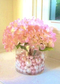 Floating Blush Light Pink Pearls - Shiny - 1 Pk Fills 1 Gallon of Gels for Floating Effect - With Measured Gels Kit - Option 3 Fairy Lights - Vase Decorations