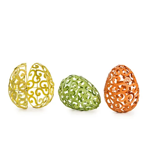 *Clearance* Pastel Scroll Glitter Egg - X Jumbo - For Easter Decorations