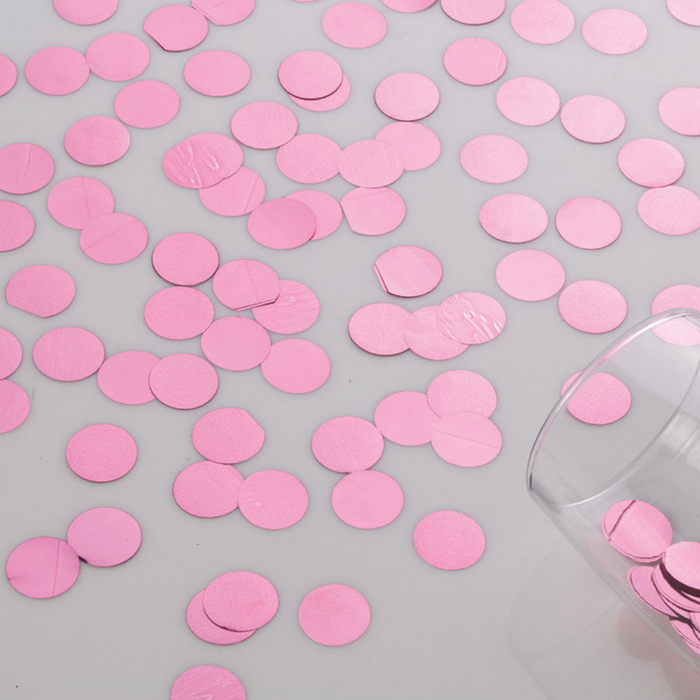 Confettis flottants rose métallique avec option guirlande lumineuse - décorations de vase et dispersion de table