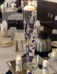 Perles violettes « flottantes » - Décorations de vase sans trou Jumbo/Tailles assorties