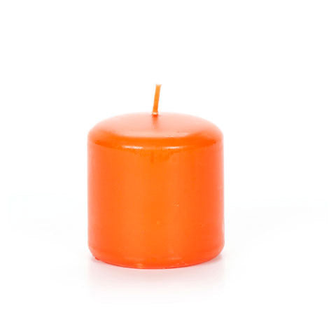 Velas de pilar naranja de 2.8" - con aroma a calabaza