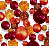 Calabazas, gemas y perlas "flotantes" - Otoño, decoración de jarrones de Acción de Gracias y esparcimiento de mesa