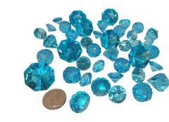 *Liquidación* Gemas turquesas - Decoraciones de jarrones de tamaños gigantes y variados y esparcimiento de mesa