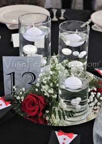 120 "Floating" White Pearls & Sparkling Gem Accents - No Hole Jumbo/Assorted Sizes Vase Decorations and Table Scatter
