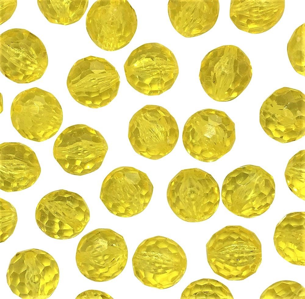 Gemas redondas brillantes amarillas brillantes - Decoraciones de jarrones y dispersión de mesa