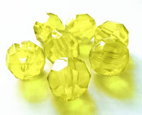 Bright Yellow Sparkling Round Gems - Vase Decorations and Table Scatter