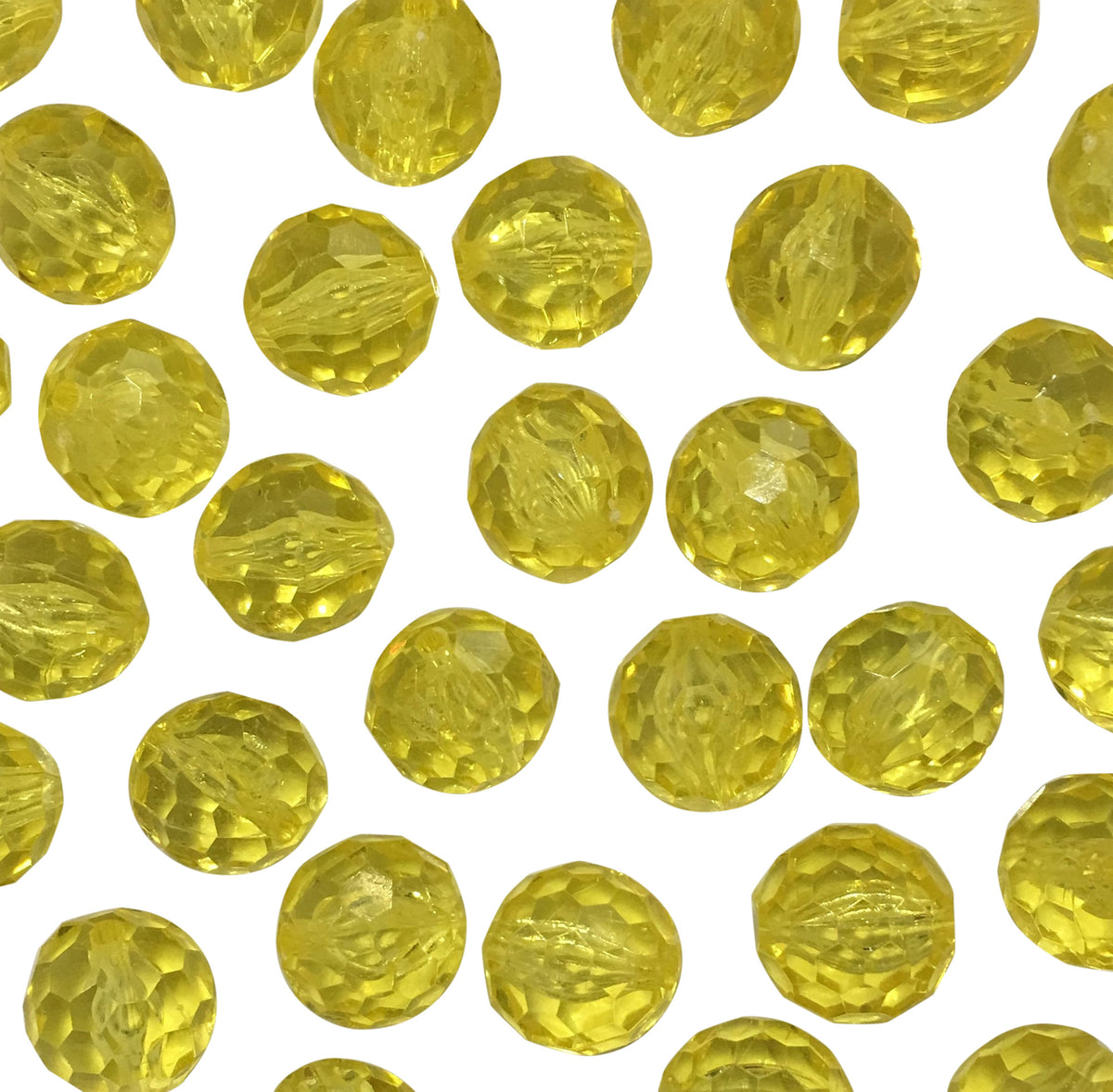 *Liquidación* Gemas redondas amarillas brillantes - Bolsa de 1 libra - Decoraciones de jarrones y esparcimiento de mesa